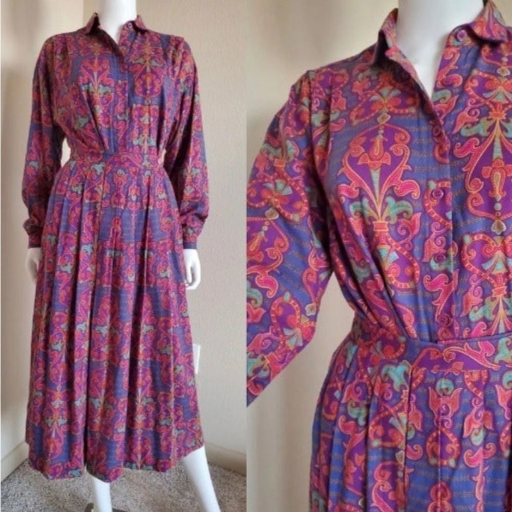 Vintage 70s 2pc Dress Set
